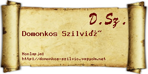 Domonkos Szilvió névjegykártya